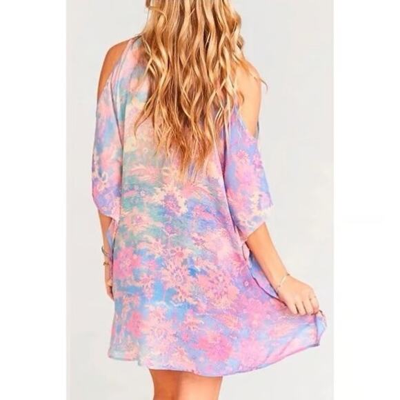 Show Me Your Mumu Size Large Colorful Floral Peta Boo Tunic Malibu Love Inns Top - Picture 4 of 7